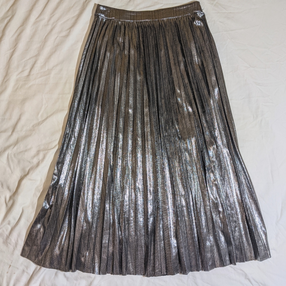 Silver Long Party Skirt